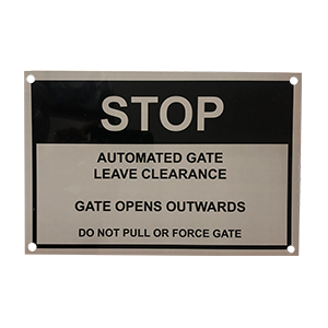 Gate Opens Outwards Sign